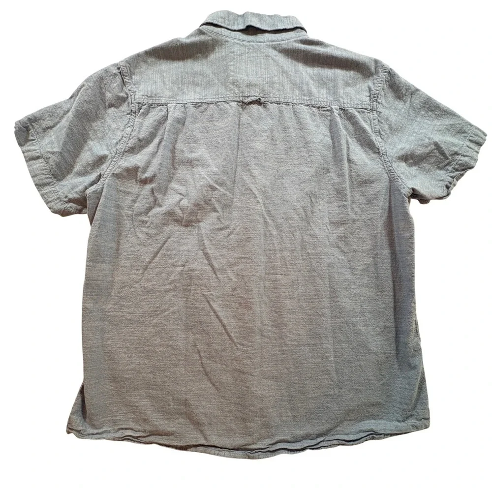 Hurley Button‎ Down Shirt Mens Large Blue Short Sleeve Cotton Casual Surf Style